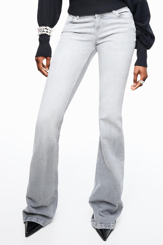 Nora Low Waist Boot Cut - Light Grey - Blues and Jazz