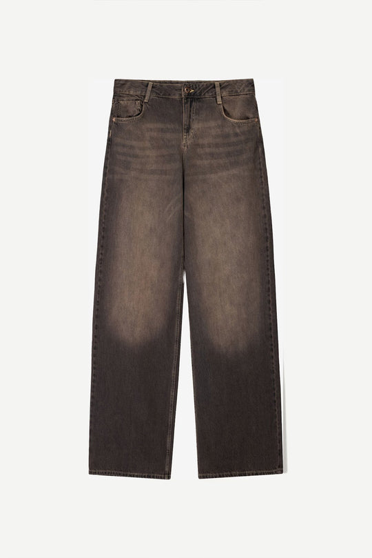 Mila - Wide Leg Faded Brown