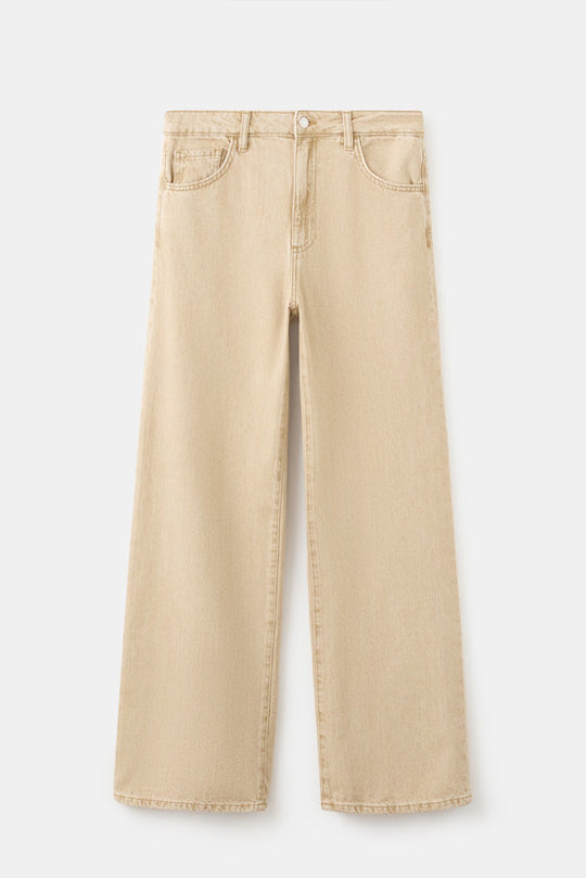 Ibiza - Wide Leg Jeans (Sand)