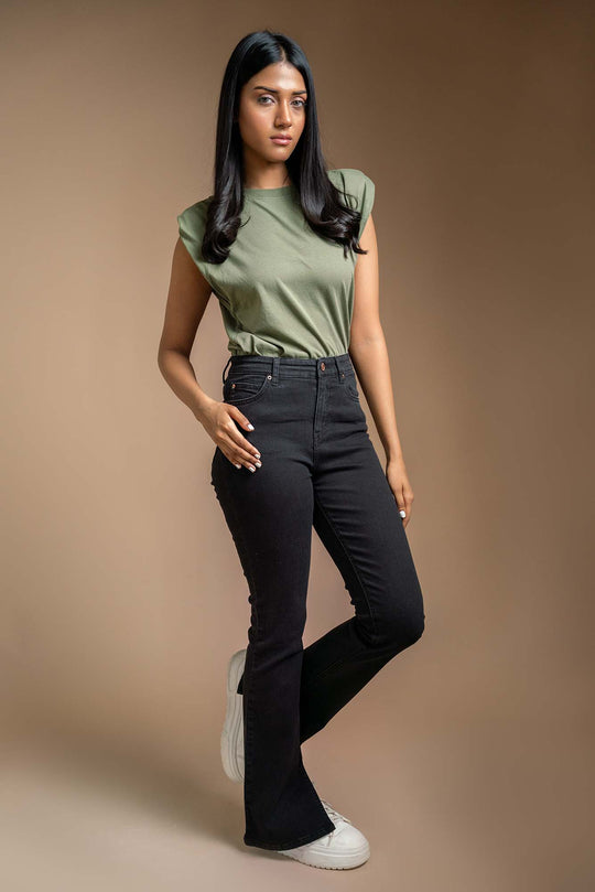 Soni- Flared Jeans - Blues and Jazz