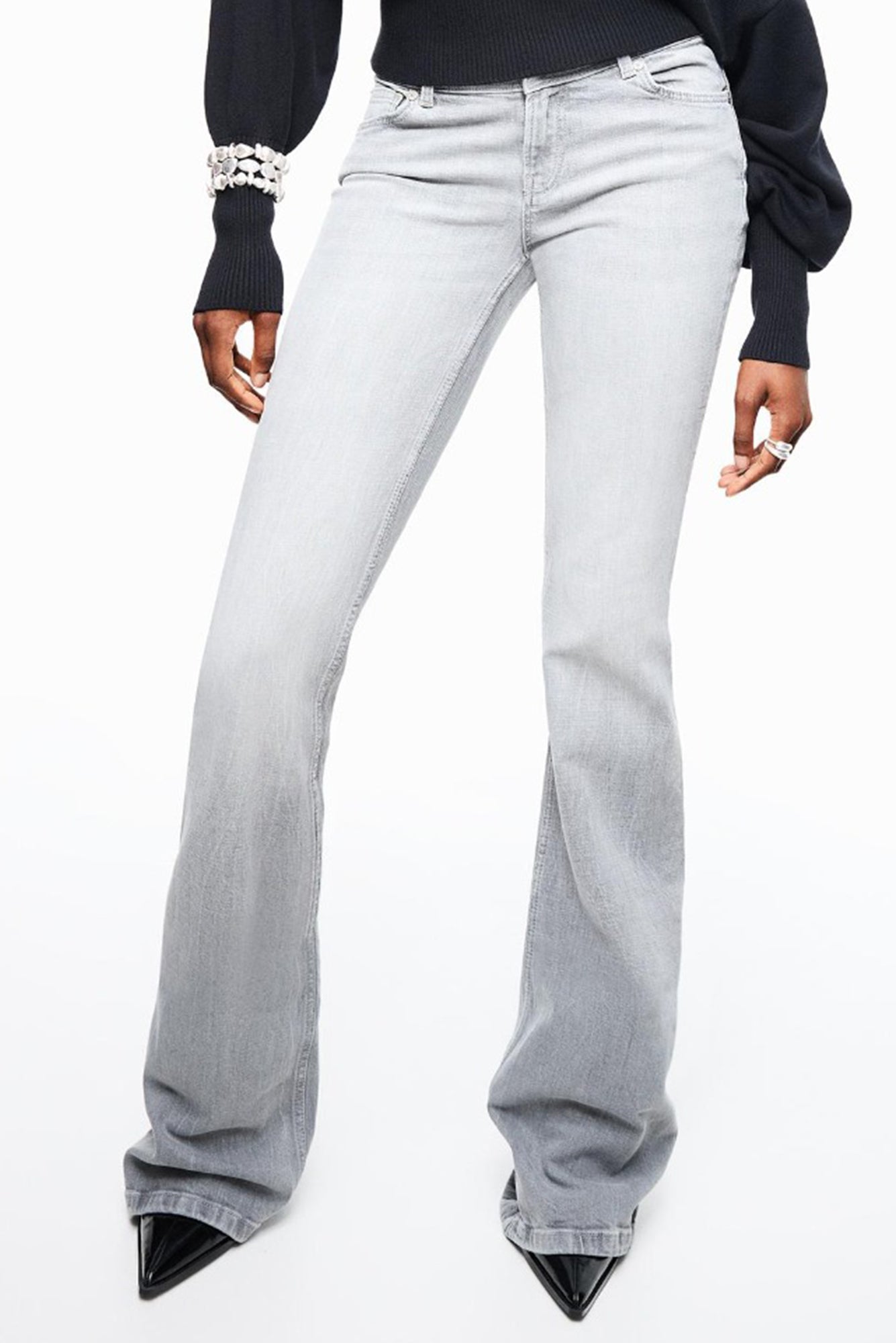 Nora Low Waist Boot Cut - Light Grey - Blues and Jazz