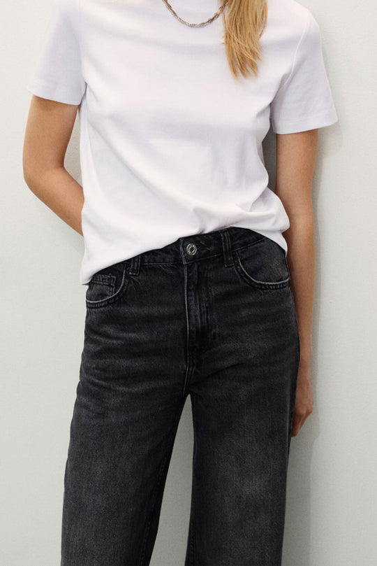 Ibiza Wide Leg Jeans (Black)