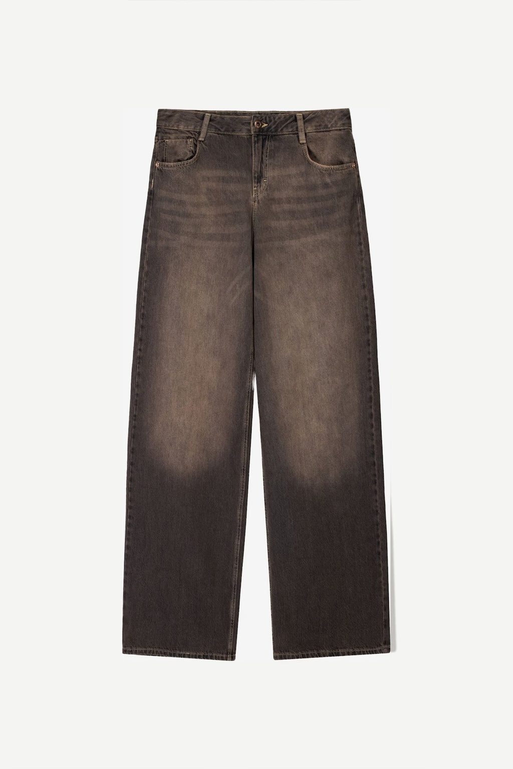 Mila - Wide Leg Faded Brown - Blues and Jazz