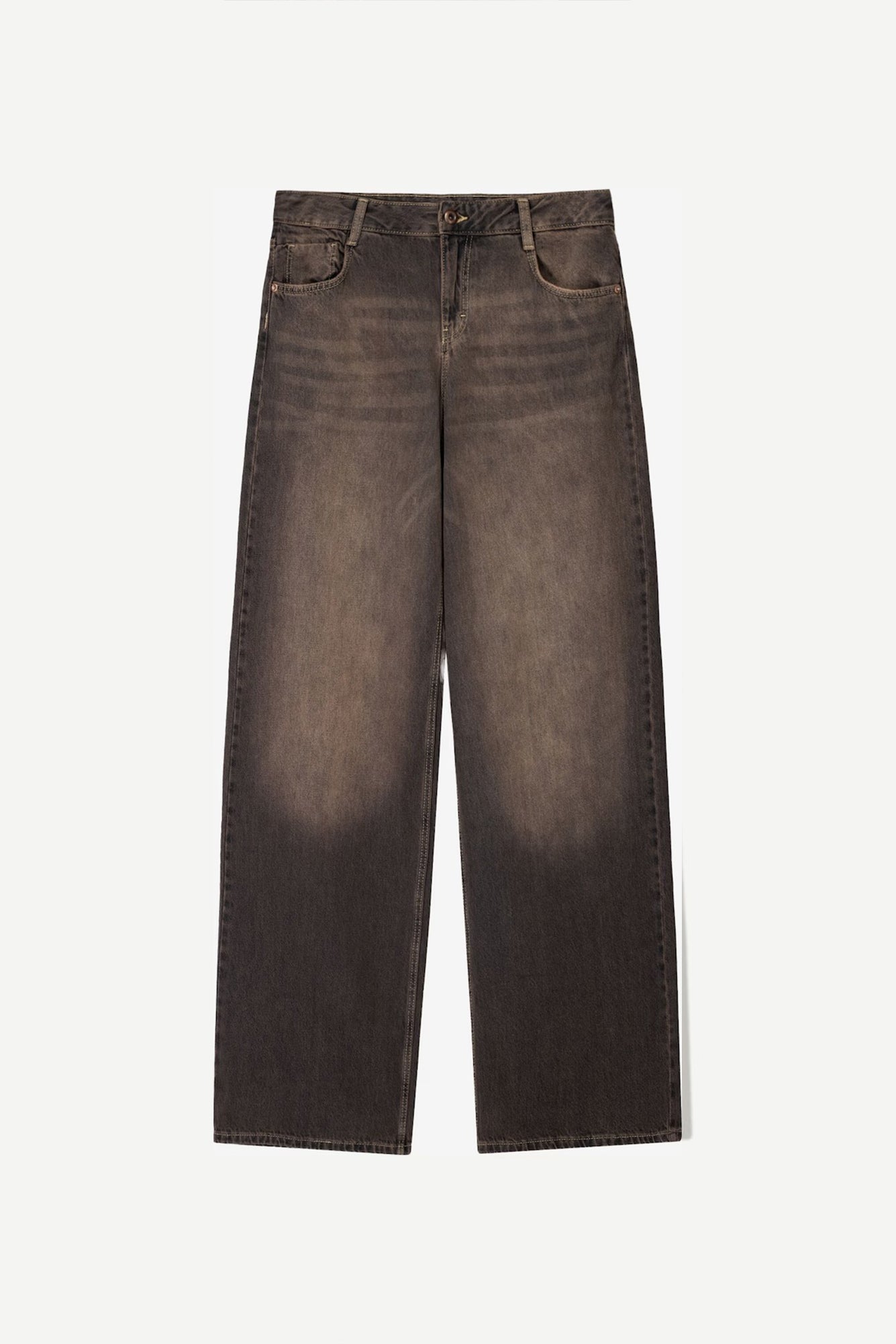 Mila - Wide Leg Faded Brown - Blues and Jazz