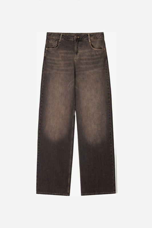 Mila - Wide Leg Faded Brown