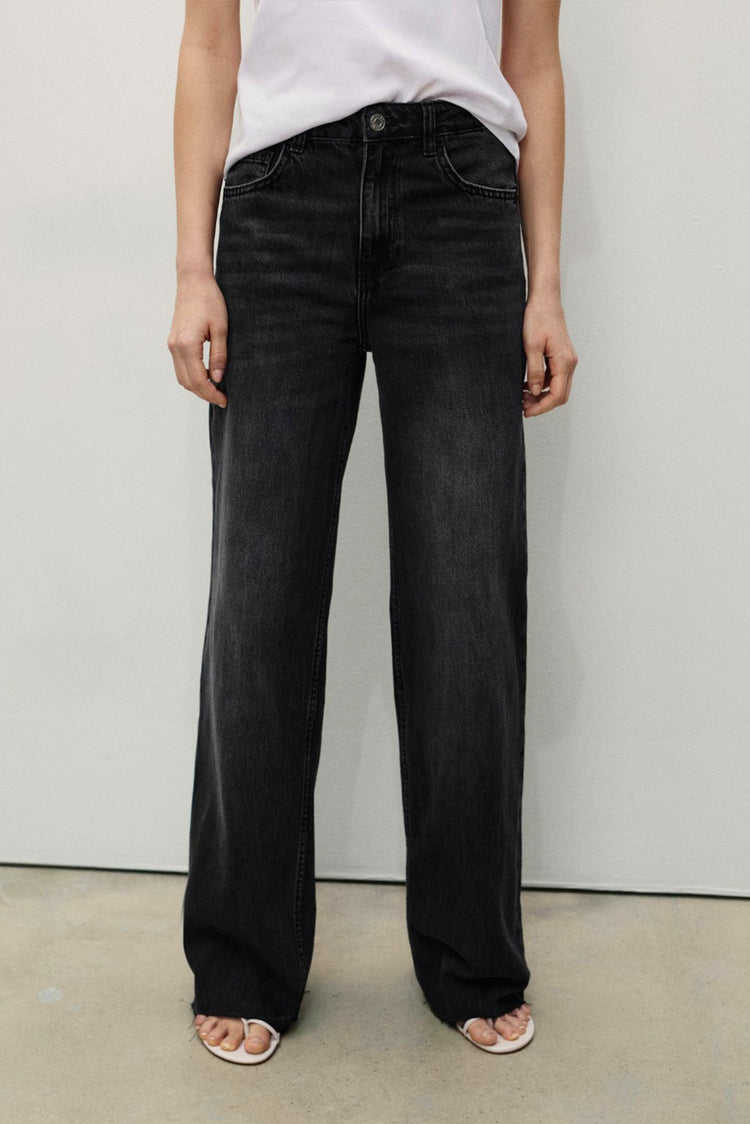 Ibiza Wide Leg Jeans (Black)