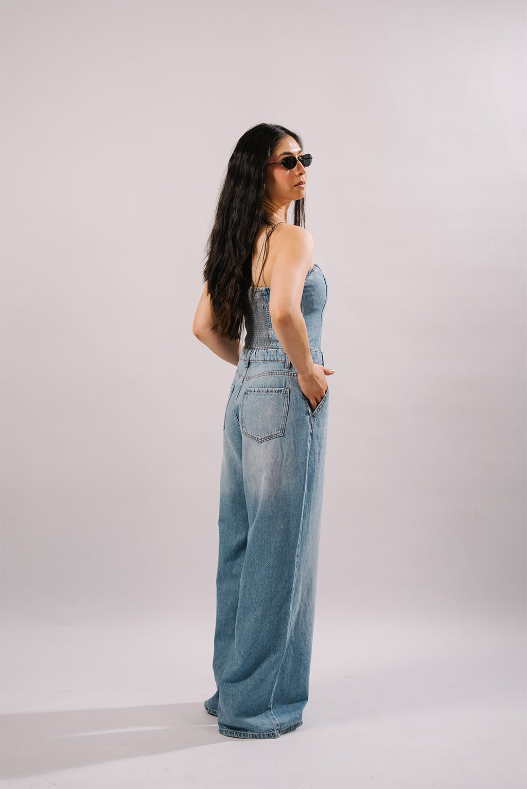 Luna - Wide Leg Jumpsuit - Blues and Jazz