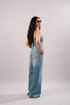 Luna - Wide Leg Jumpsuit - Blues and Jazz
