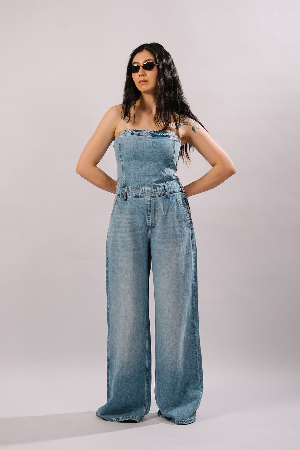Luna - Wide Leg Jumpsuit - Blues and Jazz