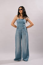 Luna - Wide Leg Jumpsuit - Blues and Jazz