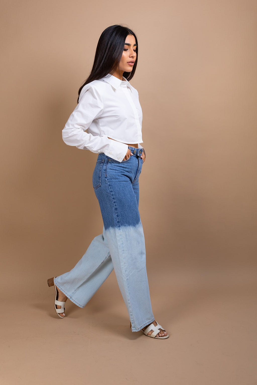 Sona Two Toned Wide legs - Blues and Jazz
