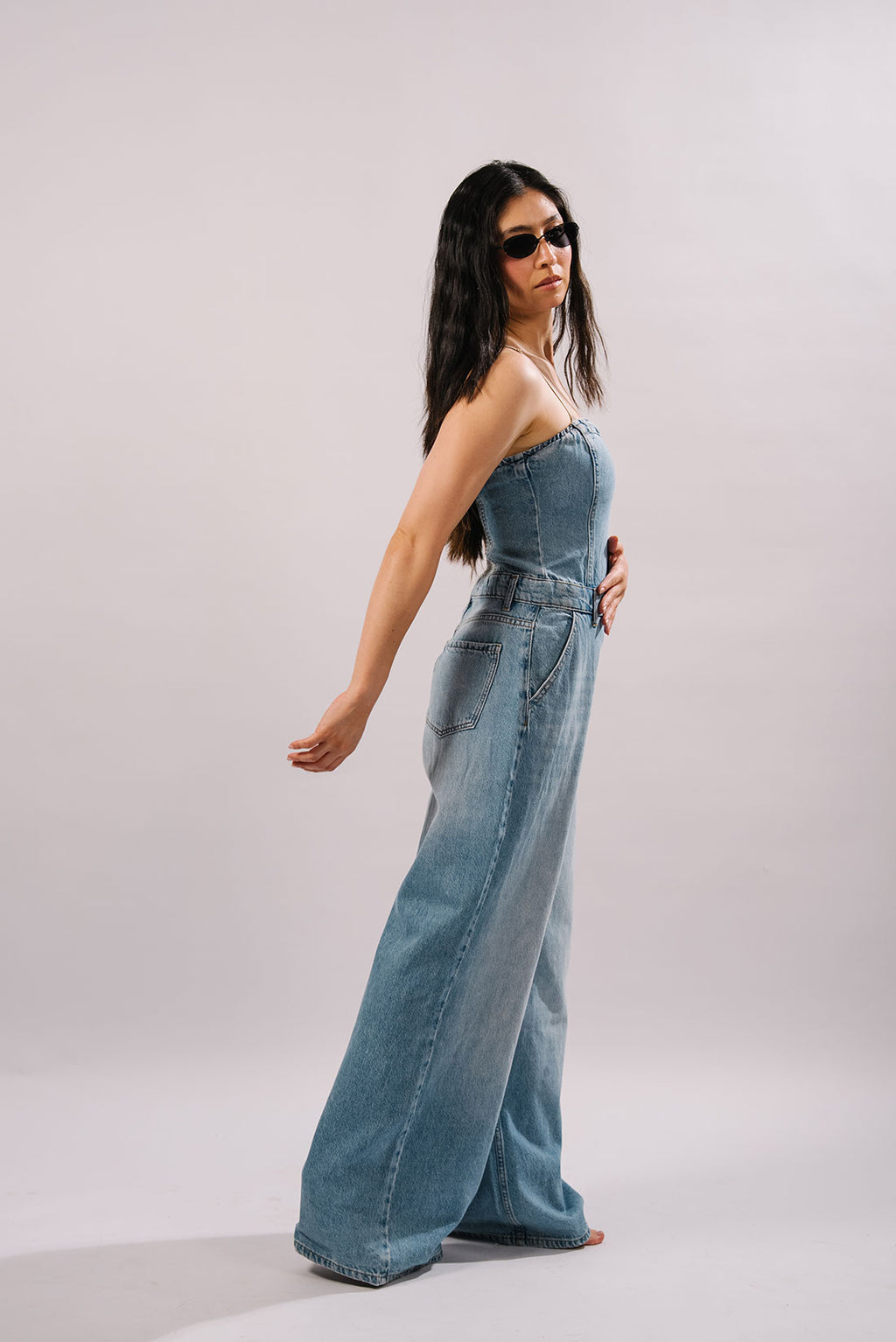 Luna - Wide Leg Jumpsuit - Blues and Jazz