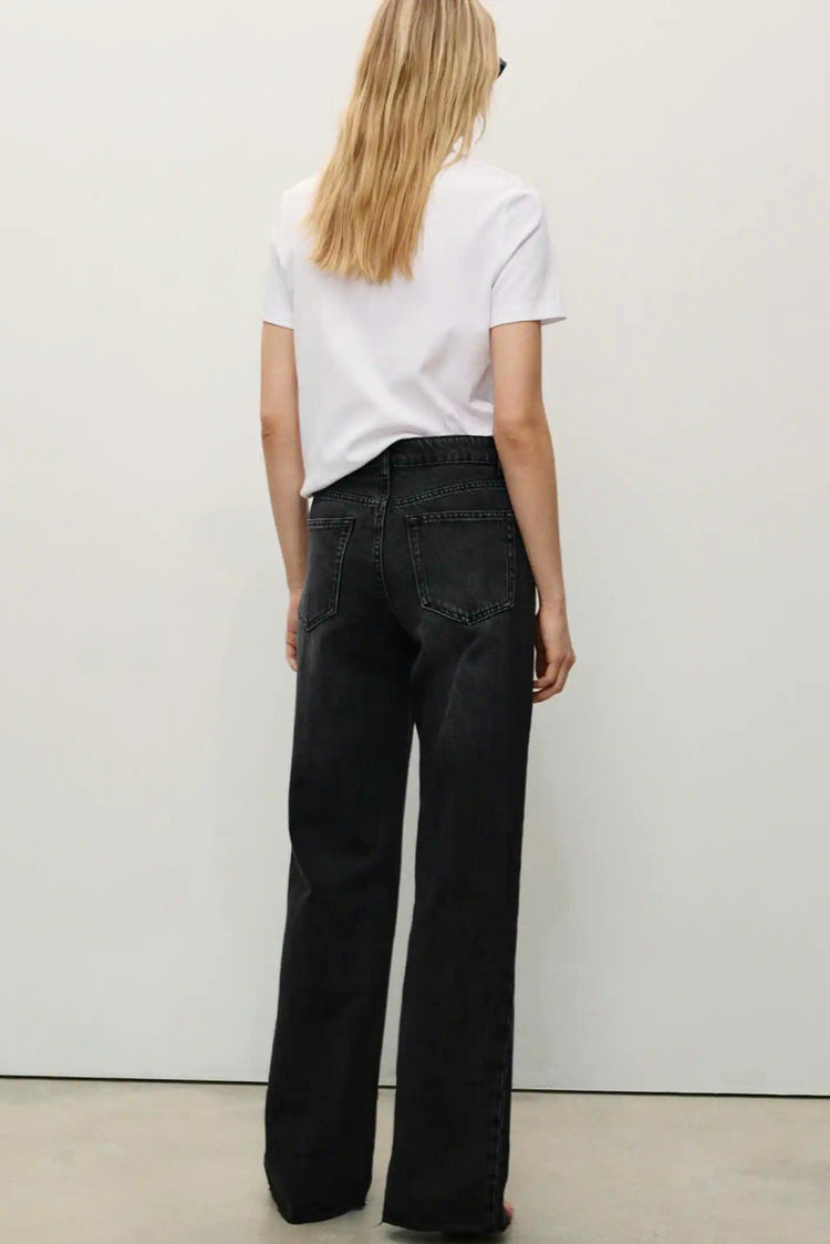 Ibiza Wide Leg Jeans (Black)