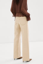 Ibiza - Wide Leg Jeans (Sand) - Blues and Jazz