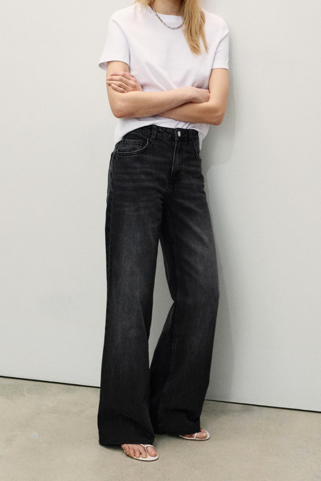 Ibiza Wide Leg Jeans (Black) - Blues and Jazz