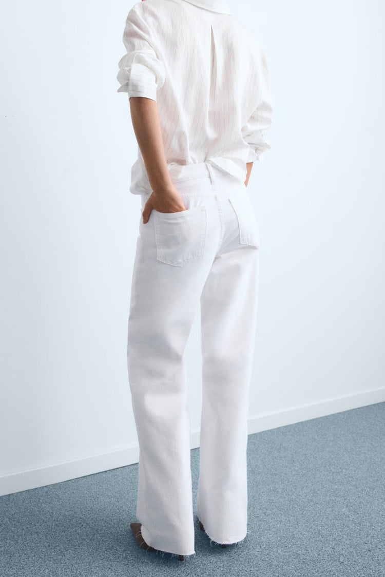 Ibiza Wide Leg Jeans (White)
