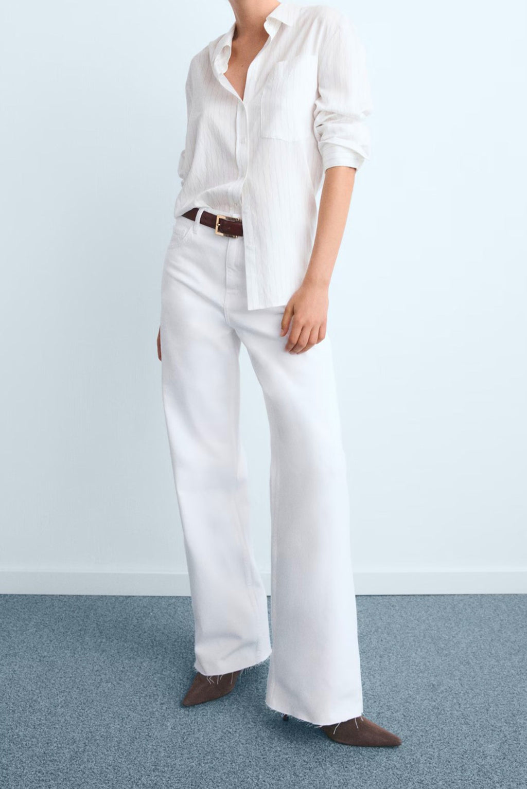 Ibiza Wide Leg Jeans (White) - Blues and Jazz