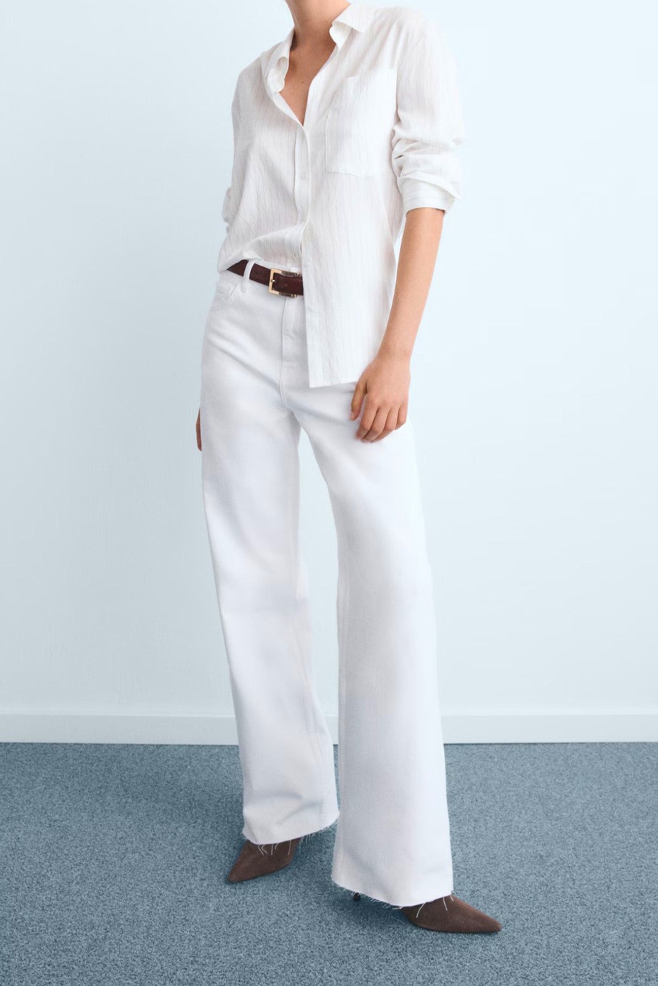 Ibiza Wide Leg Jeans (White) - Blues and Jazz