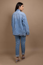 Oversized Jacket with Chain trims - Blues and Jazz