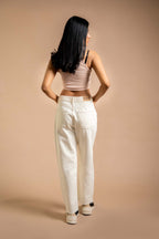 Slone - High Waisted Straight Fit - Blues and Jazz