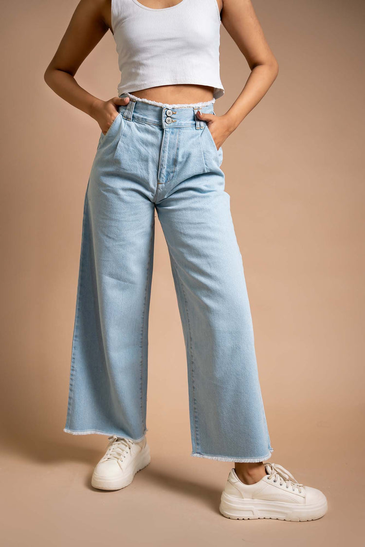 Zelda - Wide leg Jeans Light Blue - Blues and Jazz