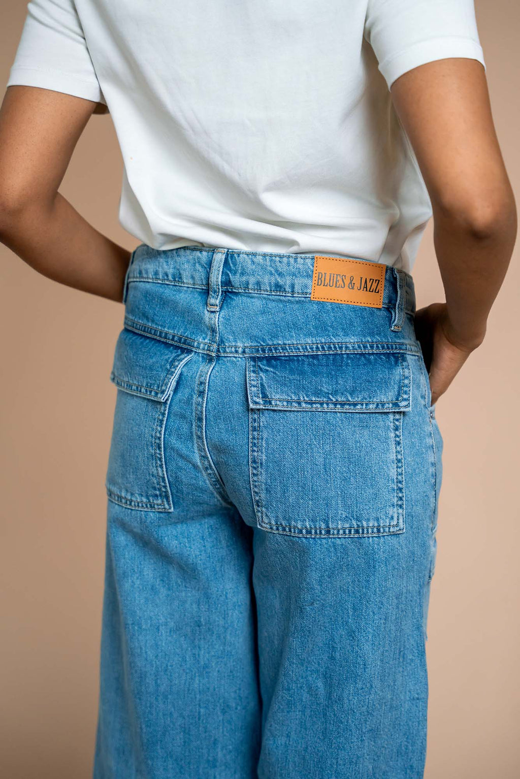 Jenny - Straight Fit Cargo Jeans - Blues and Jazz