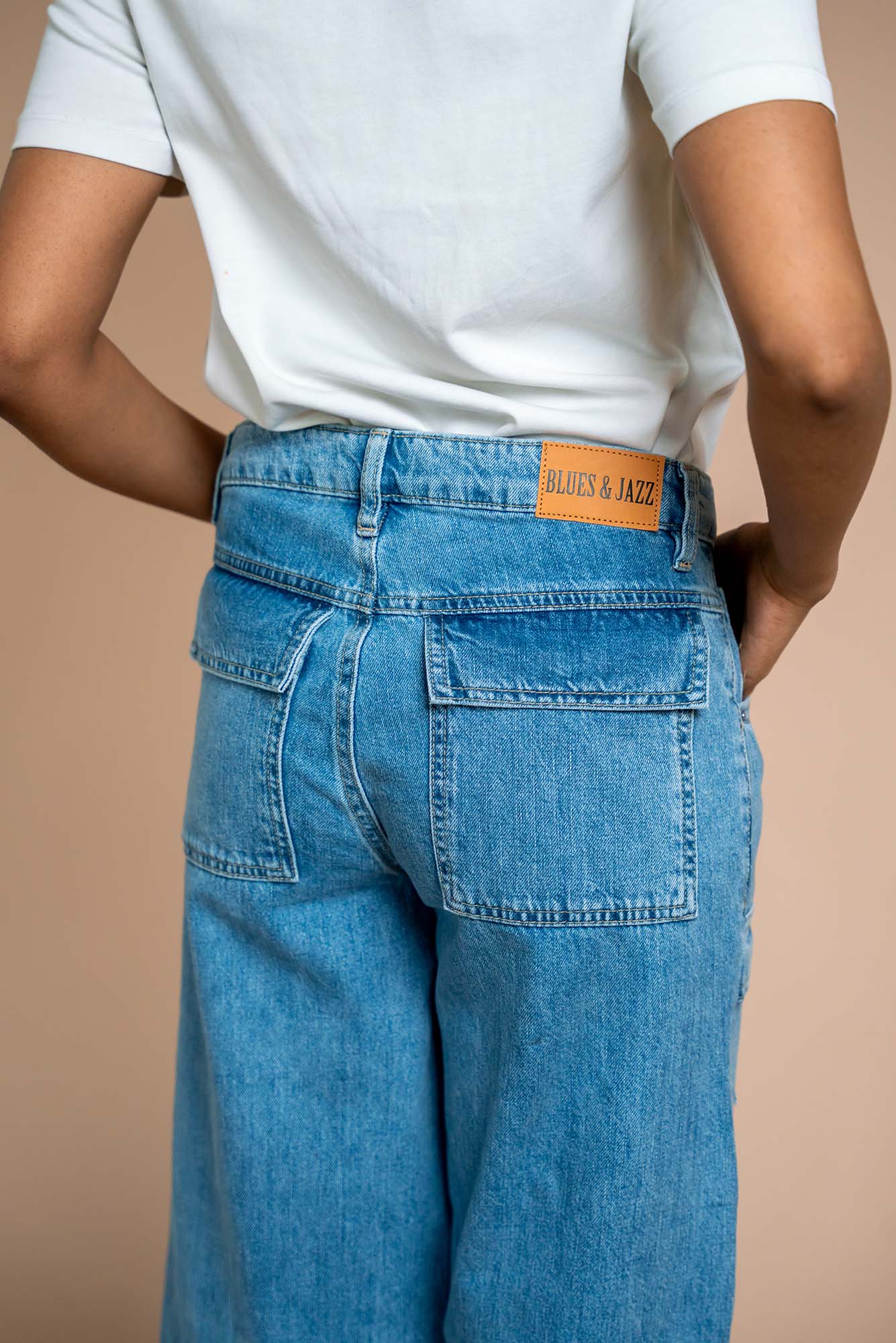Jenny - Straight Fit Cargo Jeans - Blues and Jazz