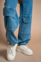 Jenny - Straight Fit Cargo Jeans - Blues and Jazz