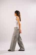 Mila  - Wide Leg Jeans Grey - Blues and Jazz