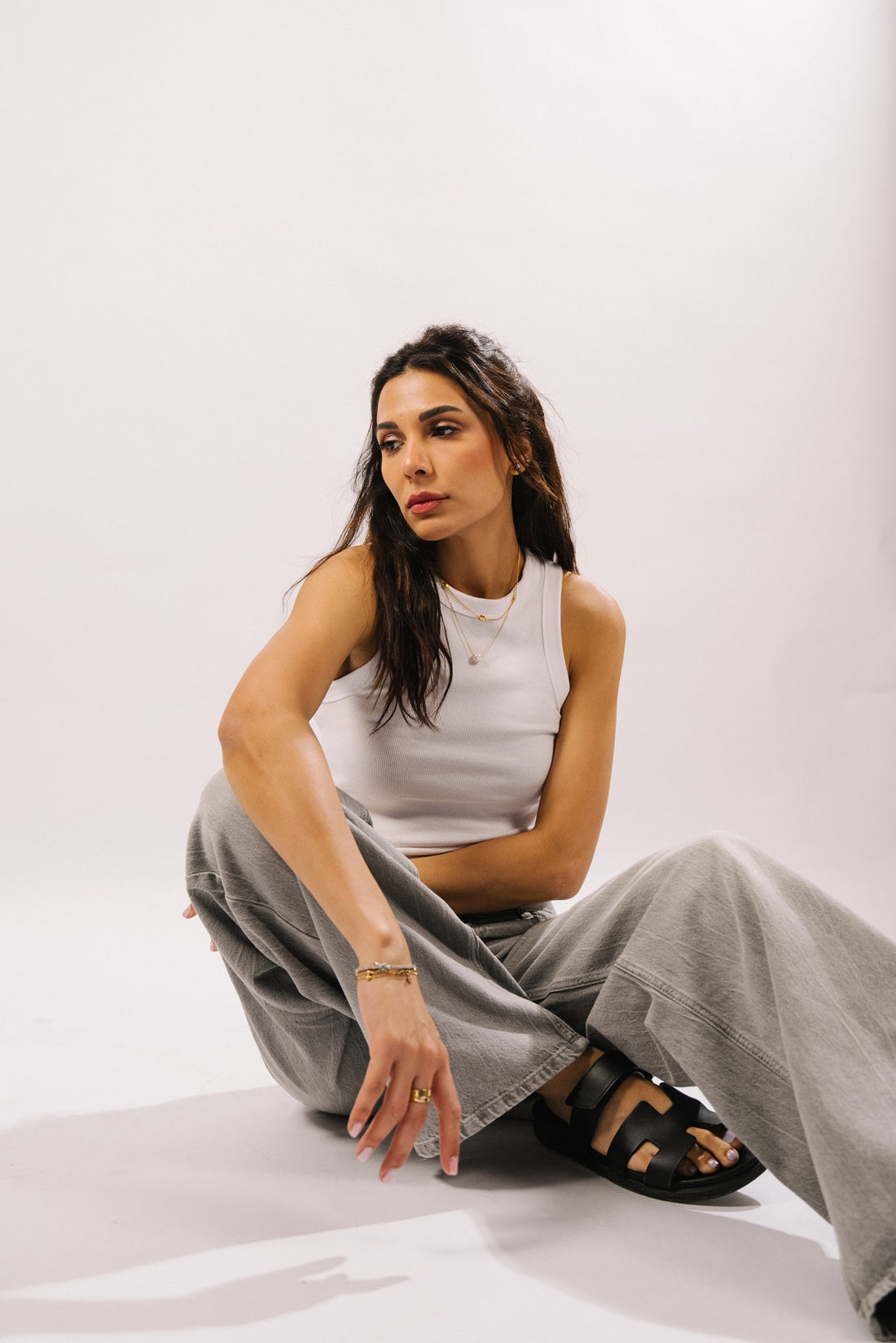 Mila  - Wide Leg Jeans Grey - Blues and Jazz
