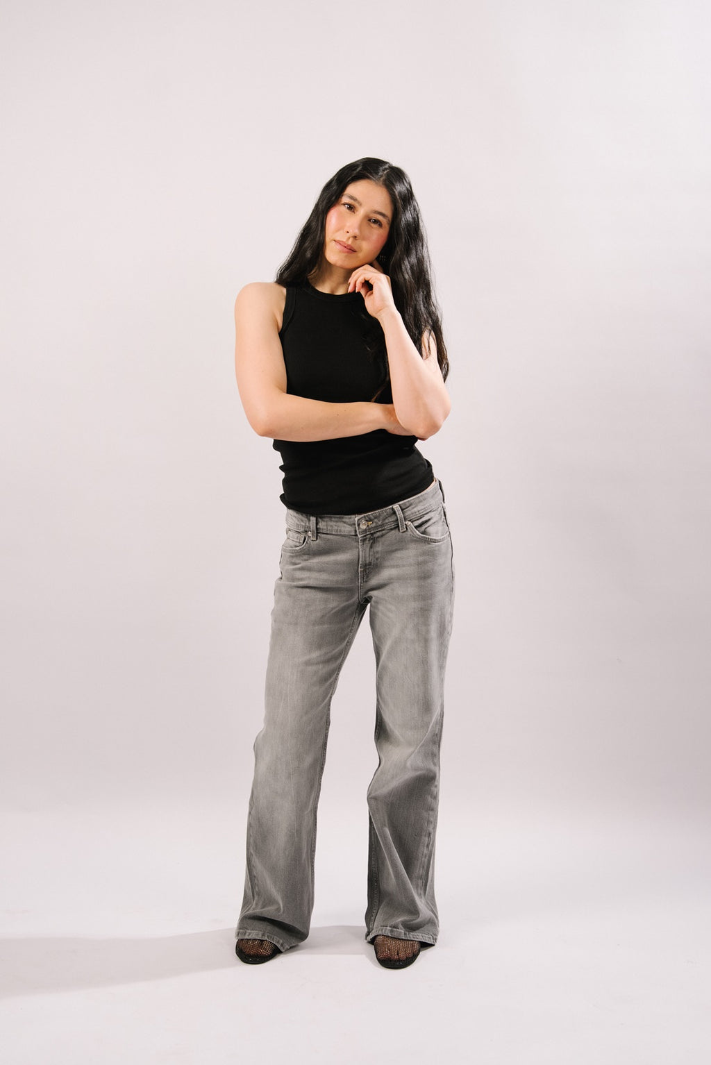 Nora  Low Waist Boot Cut - Grey Jeans - Blues and Jazz