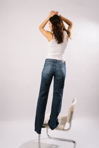 Nora Low Waist Boot Cut - Smoky Blue - Blues and Jazz
